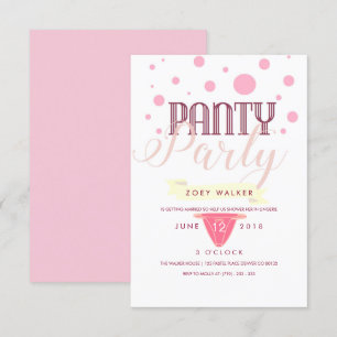 Rosa Panty Party-inbjudan Inbjudningar