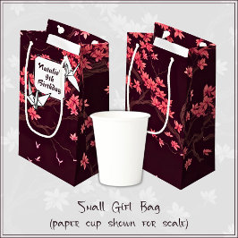 Rosa Papper Crane Origami Cherry Blommar