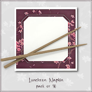 Rosa Papper Crane Origami Cherry Blommar Pappersservett