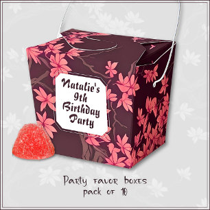Rosa Papper Crane Origami Cherry Blommar Presentaskar