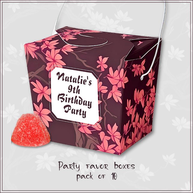 Rosa Papper Crane Origami Cherry Blommar Presentaskar (Skapare uppladdad)