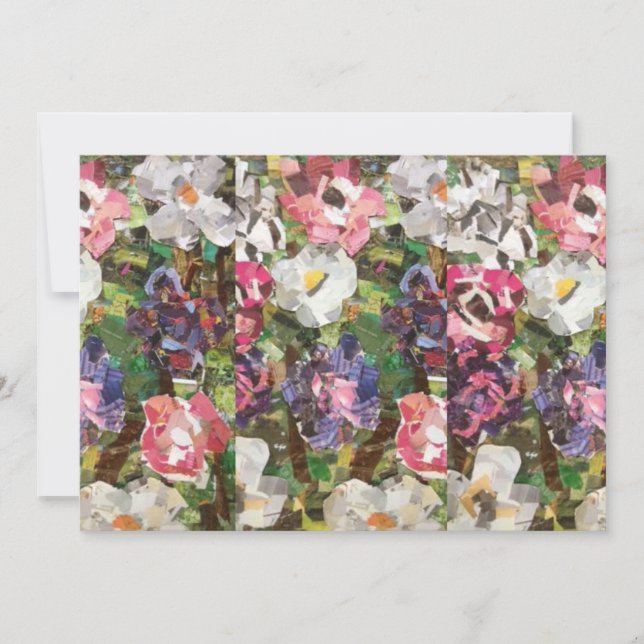 Rosa Papper inbjudan till blomning (Framsida)