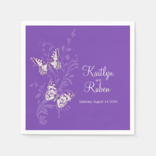 rosa papper underlägg av bröllop-tryckta konstfjäd pappersservett