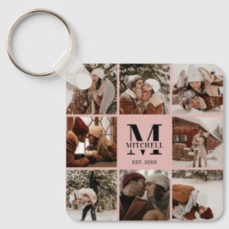Rosa par fotokollage | Monogram Gift Nyckelring