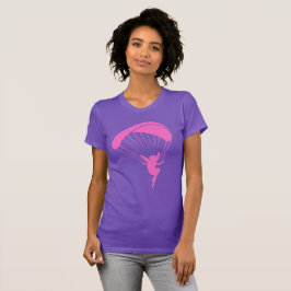 Rosa Paraglidingskälmskt naturväxenTshirt T-shirt