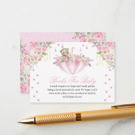 Rosa Paraplla Nalle Bokar för Baby djurutrymme Tilläggskort