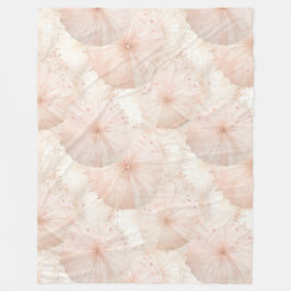 Rosa Paraplyer Fleecefilt