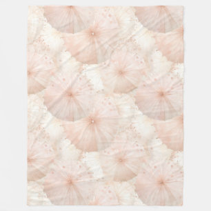 Rosa Paraplyer Fleecefilt