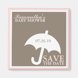 Rosa Parbrella Baby Shower Magnet