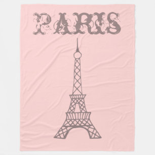 Rosa Paris Eiffel Torn Blanket Gift Fleecefilt