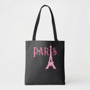 Rosa Paris Eiffeltorn Totebag Tygkasse