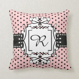 Rosa Paris prickig fantasiretro stil kudde