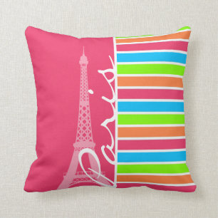 Rosa Paris, Retro Neon Rainbow Kudde