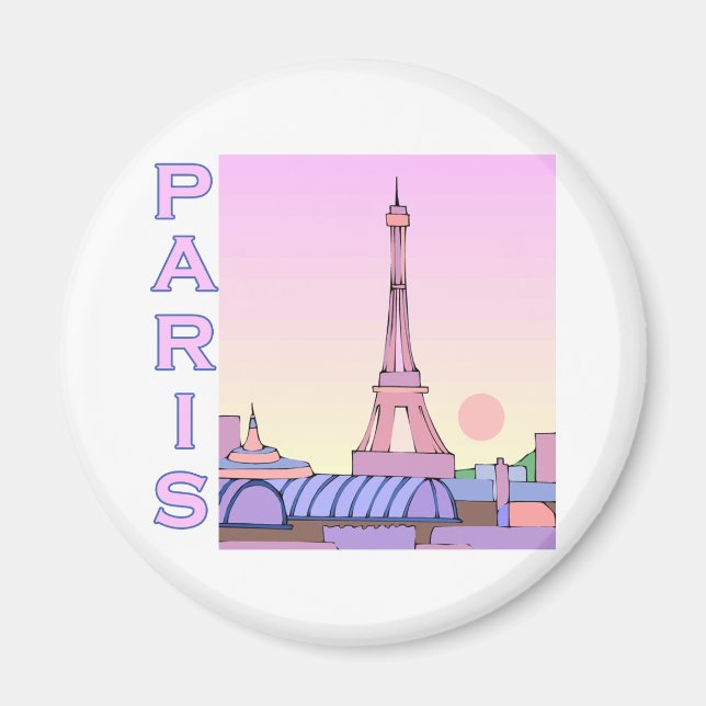 Rosa Paris Sunset Products Magnet (Framsidan)
