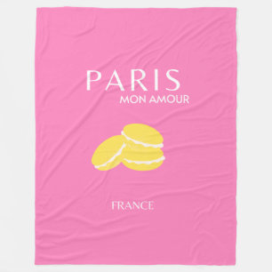 Rosa Paris Travel Art Retro Art Preppy Art Decor Fleecefilt