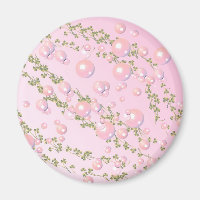 rosa Pärl Magnet