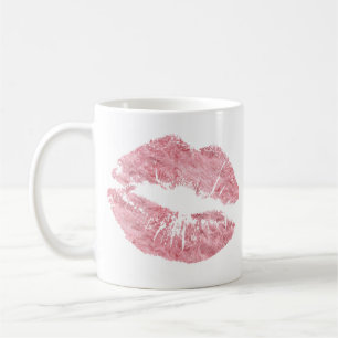 Rosa pärläppar Roligt kaffemugg