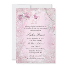 Rosa pärlbåge kors första nattvarden eller dop