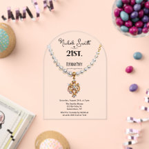 Rosa pärlhalsband 21-årsfest