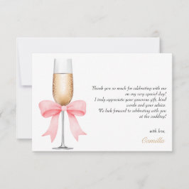 Rosa pärlhalsband och Prosecco Bröllopsfest Tack