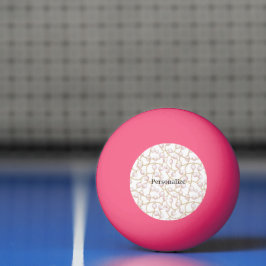Rosa pärlor guldkedja pingisboll