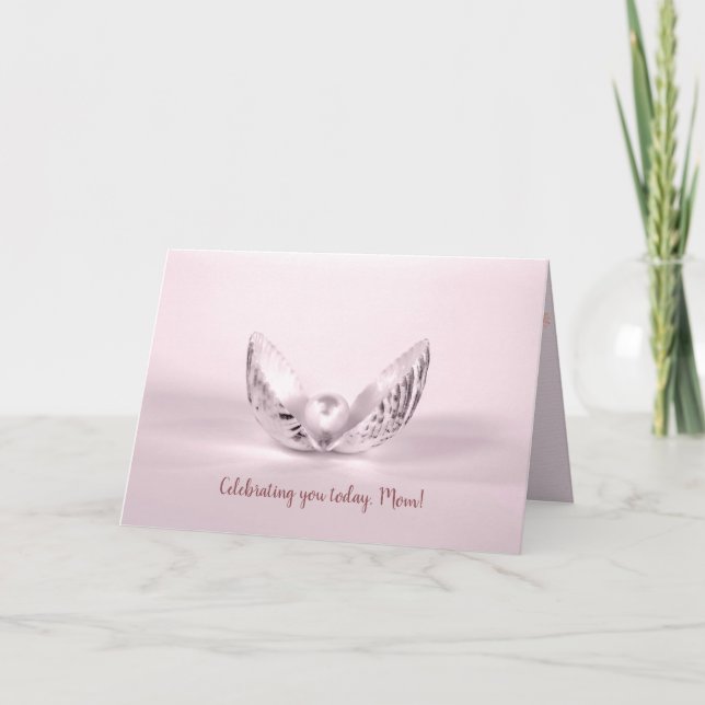 rosa pärlor i Mors dag under årstidsgränsen Kort (Framsida)