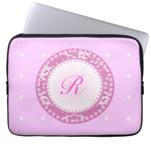 Rosa pärlor laptop sleeve