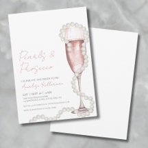 Rosa pärlor och Prosecco möhippa