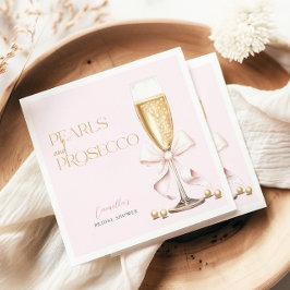 Rosa pärlor & Prosecco slinga bröllopsdusch Pappersservett