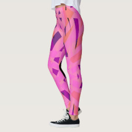 Rosa Päron Lila Yoga Träning Motion Alla Hjärtans Leggings