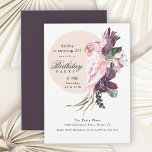 Rosa Parrot Boho Tropical 21:a födelsedagen Party Inbjudningar<br><div class="desc">Planera en minnesvärd födelsedagsfest för att fira en 21:a födelsedag - eller vilken ålder som helst med den här enastående, färgstarka partiinbjudan. Temat är biotropisk och färg och struktur i konstverket är helt enkelt bedövande! Det finns lush tropical water color blommigts och en rosa papegoja på buketten av exotiskt protein,...</div>