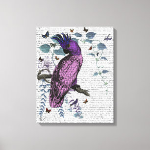 Rosa Parrot Canvastryck