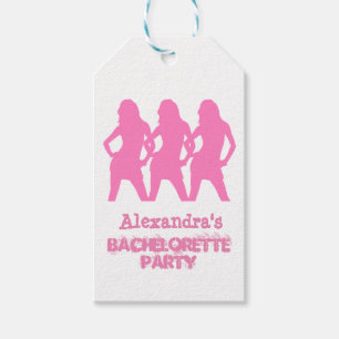 Rosa party-flickors personlig bachelorette Party Presentetikett