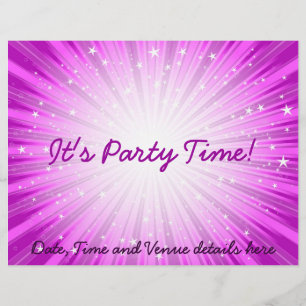 Rosa Party flygare Reklamblad