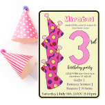 Rosa Party Hats 3:e födelsedag Party Kids Inbjudningar<br><div class="desc">Skylar Jenkins originalverk. Vem vill inte att fantastisk party hats vid deras födelsedagsfest! Alla barn kan anpassa inbjudan till sin bästa 3:e födelsedag party firande. Jag blir tre år gammal.</div>