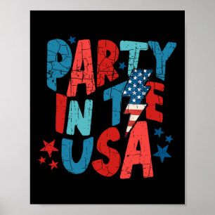 Rosa Party i USA:s fjärde juli-fartyg Mamma och Gi Poster