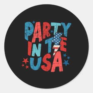 Rosa Party i USA:s fjärde juli-fartyg Mamma och Gi Runt Klistermärke