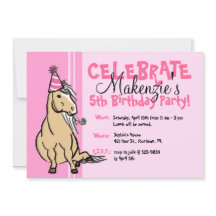 Rosa Party Pony Girls Birthday
