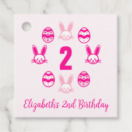 Rosa Påsk 2:a födelsedag Gåvor Etiketter