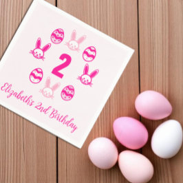 Rosa Påsk 2:a födelsedag Pappersservett