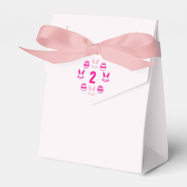 Rosa Påsk 2:a födelsedag Presentaskar (Framsidan Sidan)