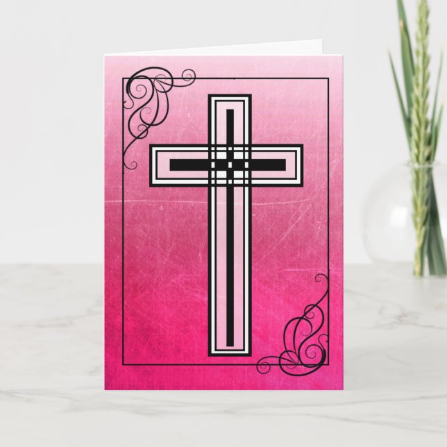 Rosa Påsk Religiösa Kor och offertkort Helgkort (Framsida)