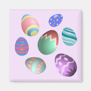 Rosa Påskägg Påsk Party Ägg Hunt Pastel Cute Magnet