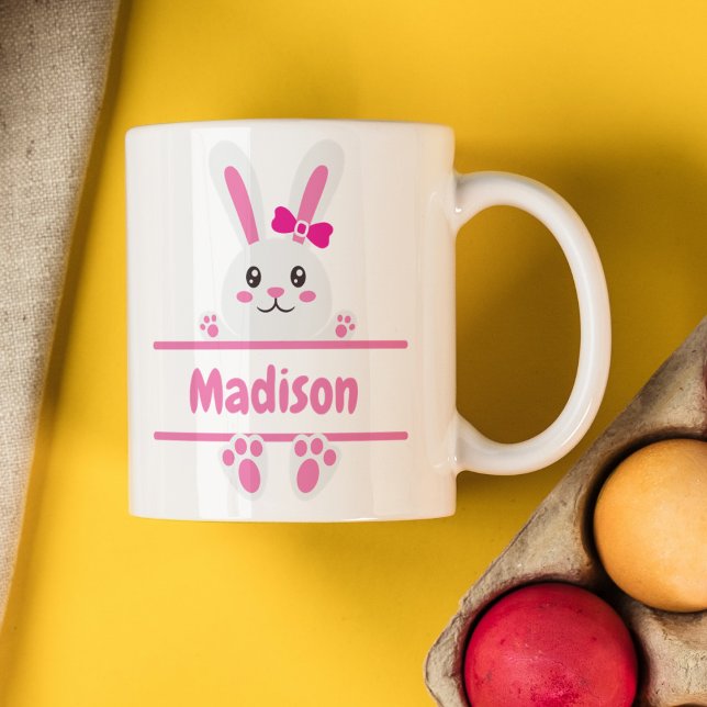 Rosa Påskhare Kaffemugg (Skapare uppladdad)