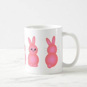 Rosa påskhare kaffemugg