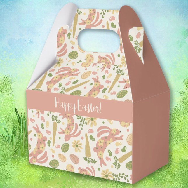 Rosa Påskhare Presentaskar (Skapare uppladdad)