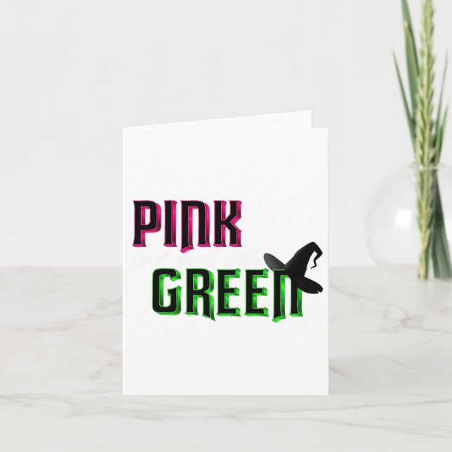 Rosa passar bra med grönt  kort (Framsida)