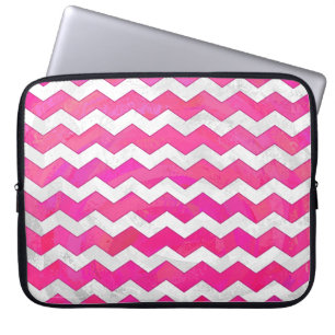 Rosa Passion Chevron Mönster Laptop Fodral