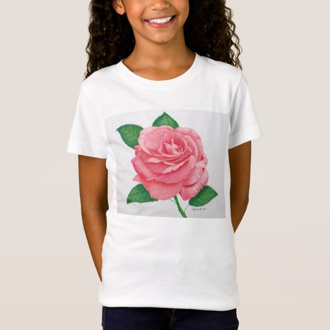 Rosa Passion Girls T-Shirt (Framsida)