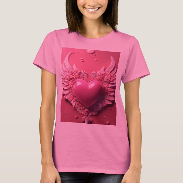 rosa Passion Heart Tee 💖 (Framsida)